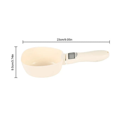 Electronic Pet Food Measuring Scoop with LED Display - Digital Kitchen Scale for Dogs and Cats